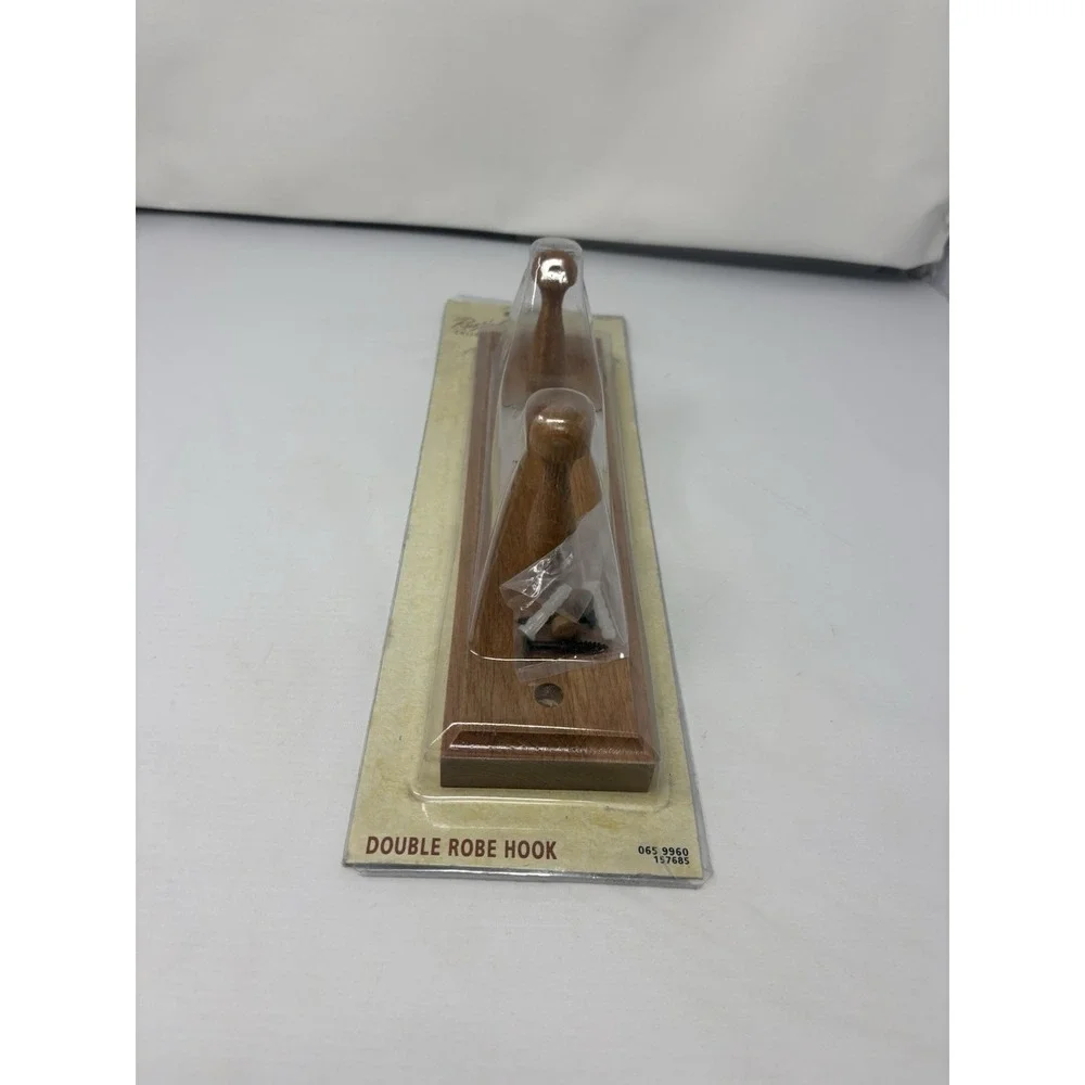 Vintage 1993 Rustic Collection Towel Robe Hook Wall Mounted Wood Coat Two-Peg